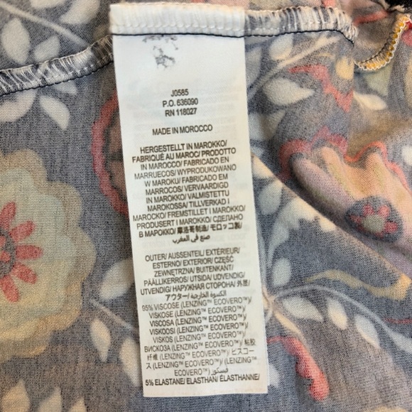 Boden Size 10 Navy Floral Sleeveless Jersey Knit Wrap Dress - Picture 5 of 5